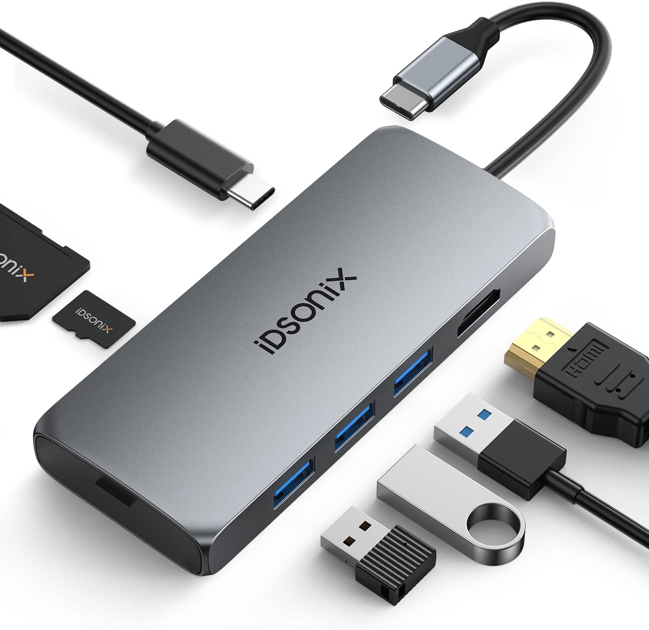 PD100W 5A 20Gbps USB-C 3.2 Gen2*2 4K@60Hz Örgülü Uzatma Kablosu 50 CM