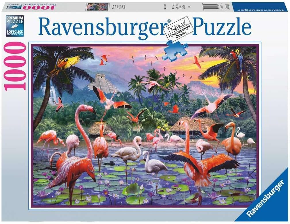 170821 1000 Parçalı Puzzle Pembe Flamingolar, Renkli