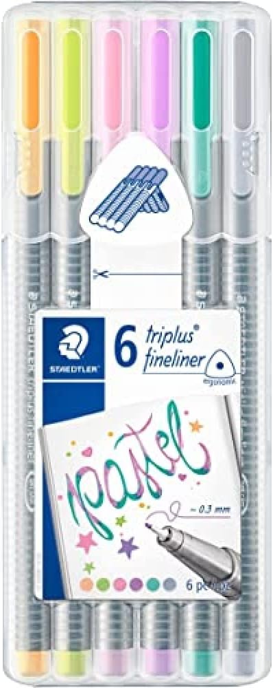 334 Sb6Cs102 Triplus Üçgen Fineliner  Renk 0.3 mm 6'lı Set