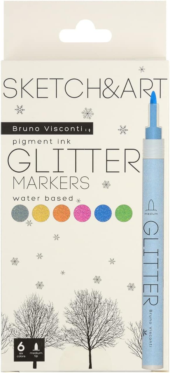 Bruno Visconti Sketch&Art Simli Marker Seti (6 Renk)