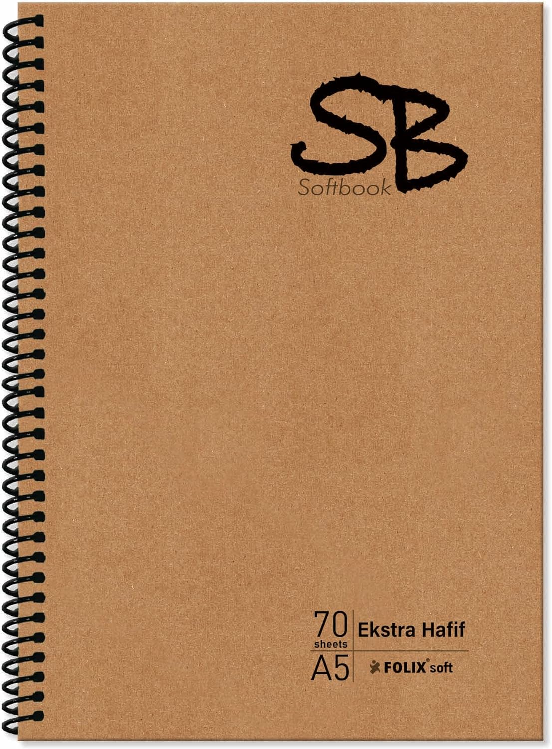 SB A5 70 Yp. Defter t Kapak Spiralli Hafif Kağıt KARELİ 140 Sf.