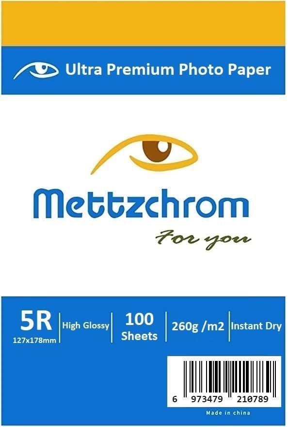 Mettzchrom Fotoğraf kağıdı  L3110 L1110 L3150 L3151 L3156 L3060 Uyumlu 100 Adet 13X18CM Fotoğraf Kağıdı 260G