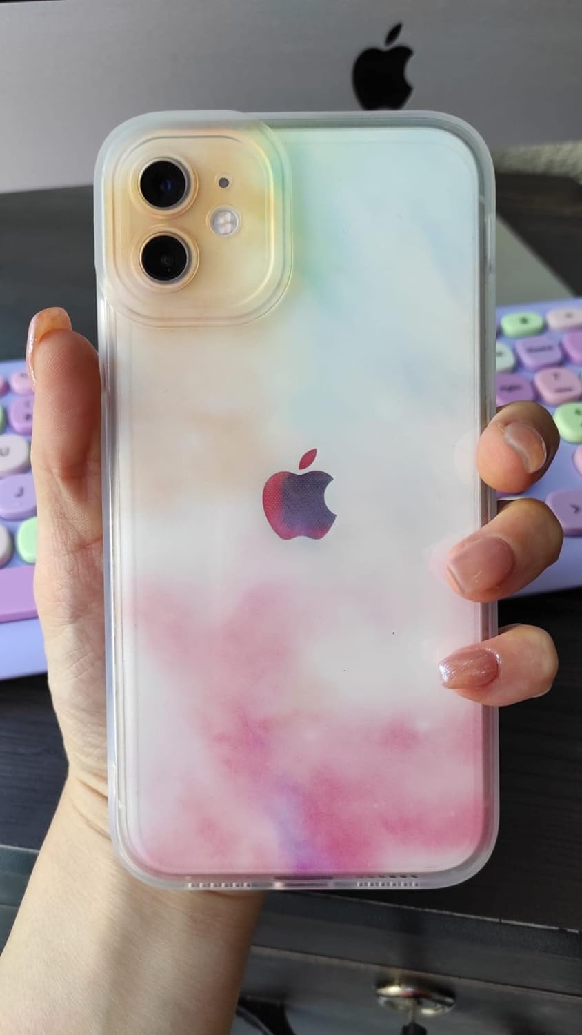 Go Aksesuar Iphone 11 UYUMLU (12 GÖRÜNÜMLÜ KÖŞELİ) Kamera Korumalı Kılıf (Çok renkli)