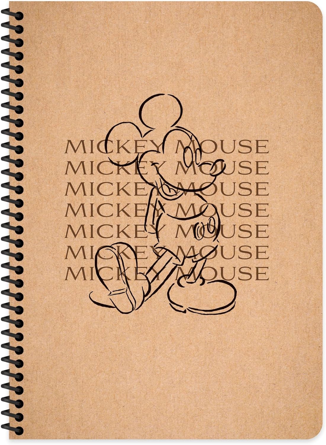 Mickey Mouse t 20x28 80 Yapraklı Kareli Spiralli Defter