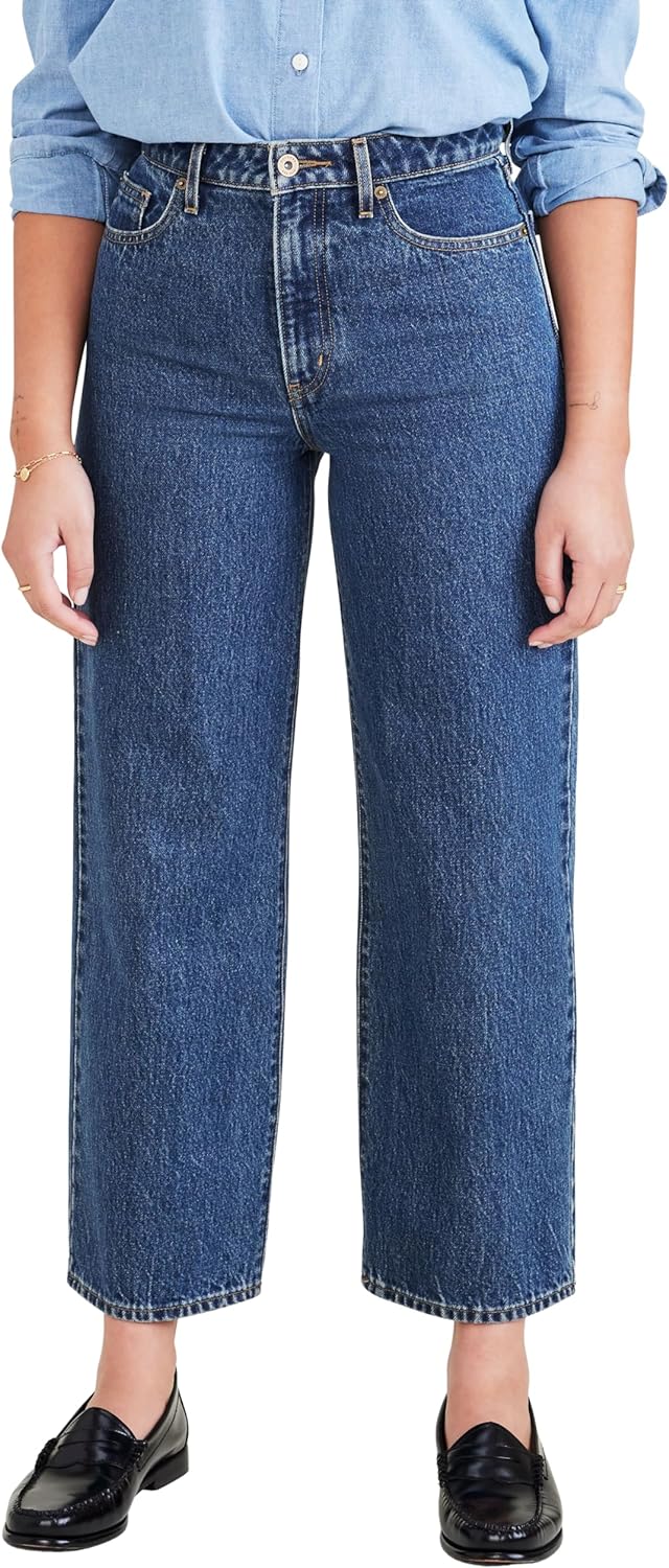 High Waist Jean Cut, Straight Fit Pantolon Kadın