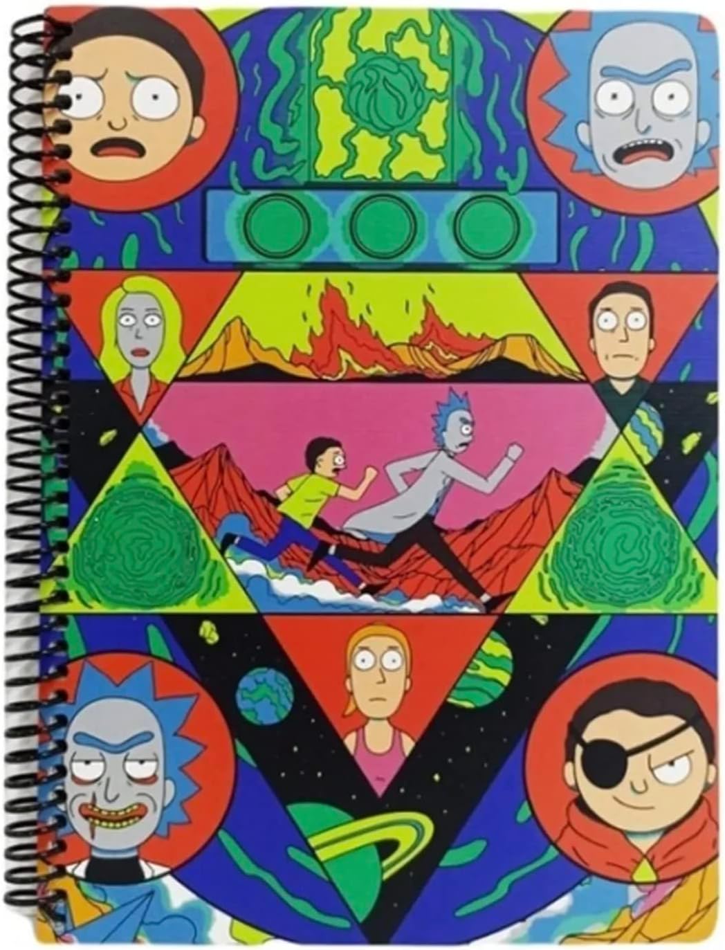 Rick And Morty Spiralli Defter Kırmızı