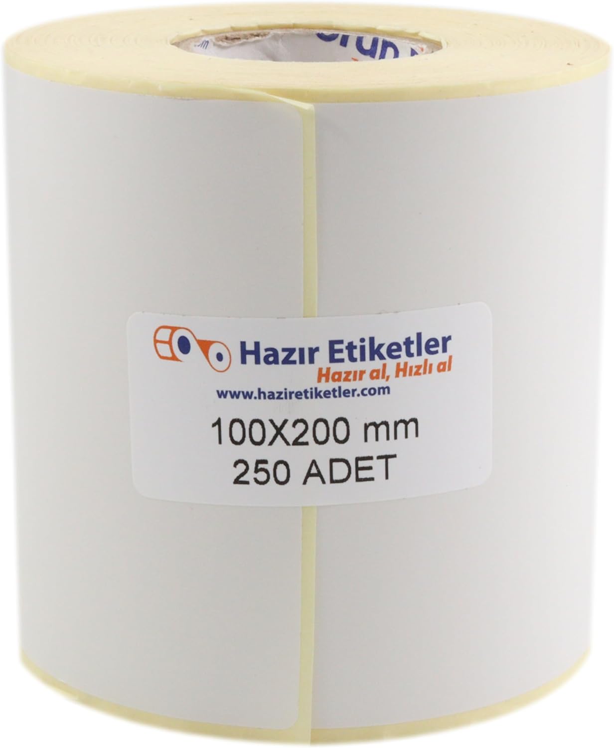 Eko Termal Etiket 100mm x 200mm Ruloda 250 Adet 40mm Kuka Çapında Direk Termal Transfer Etiketi