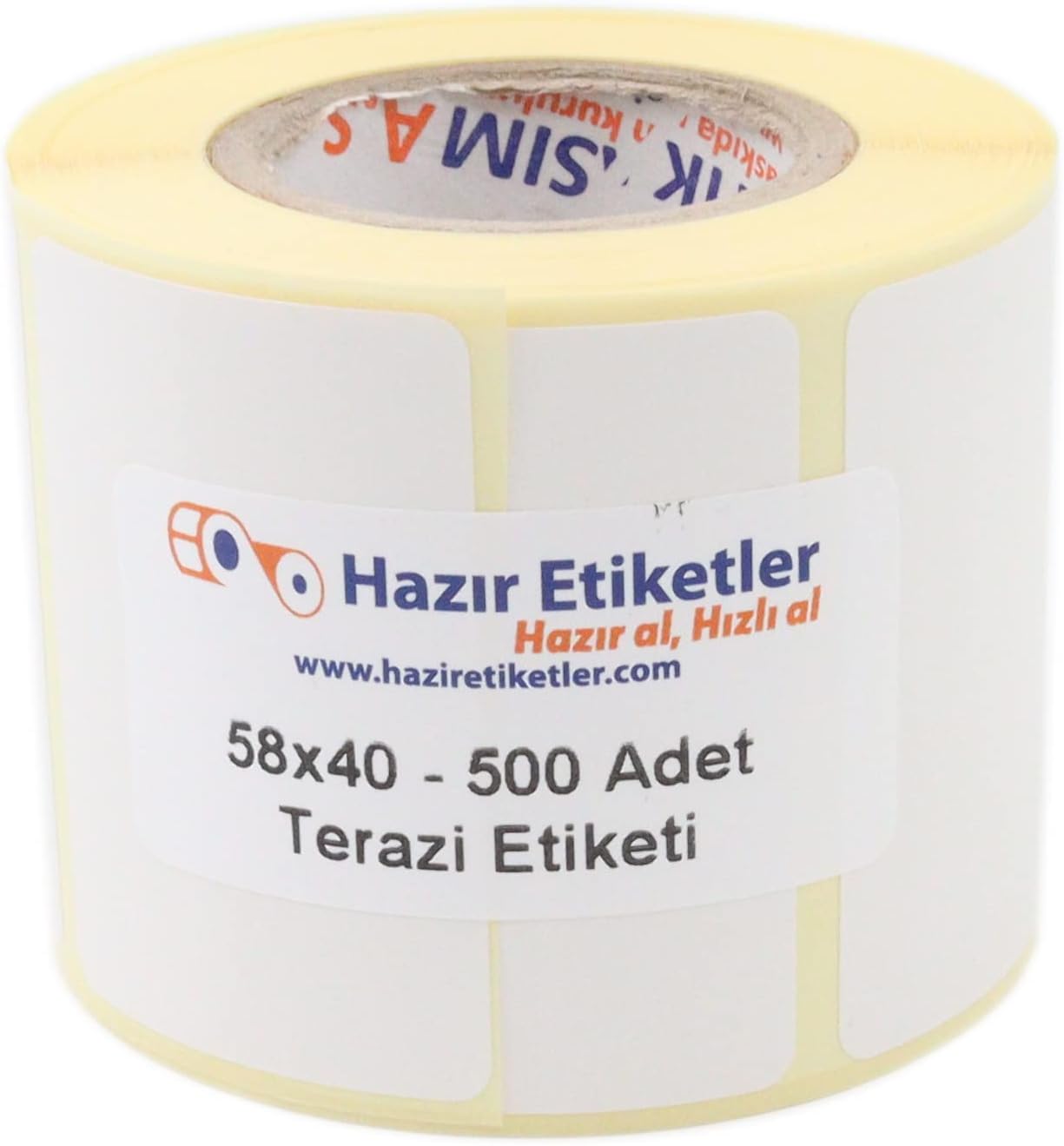 Eko Termal Terazi Etiketi 58mm x 40mm Ruloda 500 Adet 40mm Kuka Çapında Direk Termal Transfer Etiketi