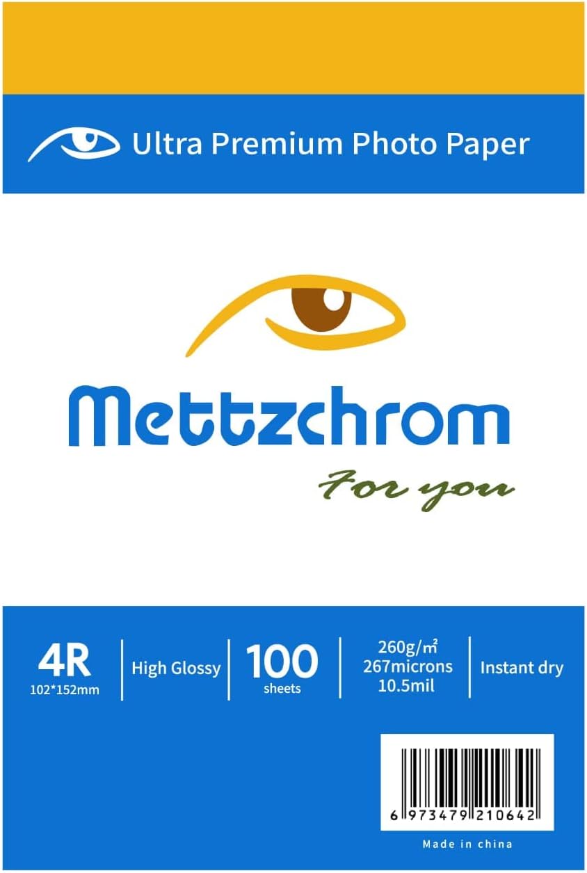 Mettzchrom 260gr 10x15cm Ultra  Parlak Fotoğraf Kağıdı 100 Sayfa