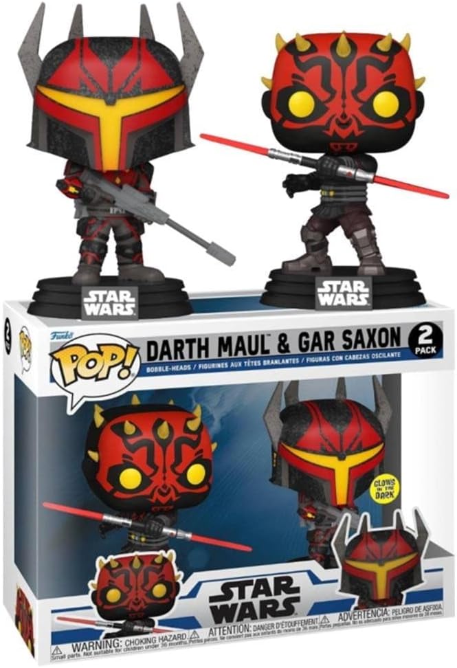 Darth Maul & GAR Saxon Glow Dark 2 Pack