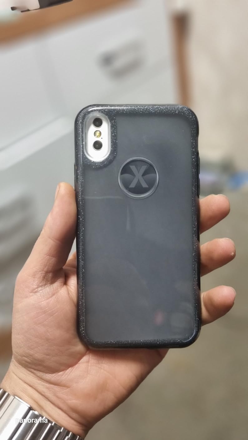 iphone x simli siyah kılıf şık