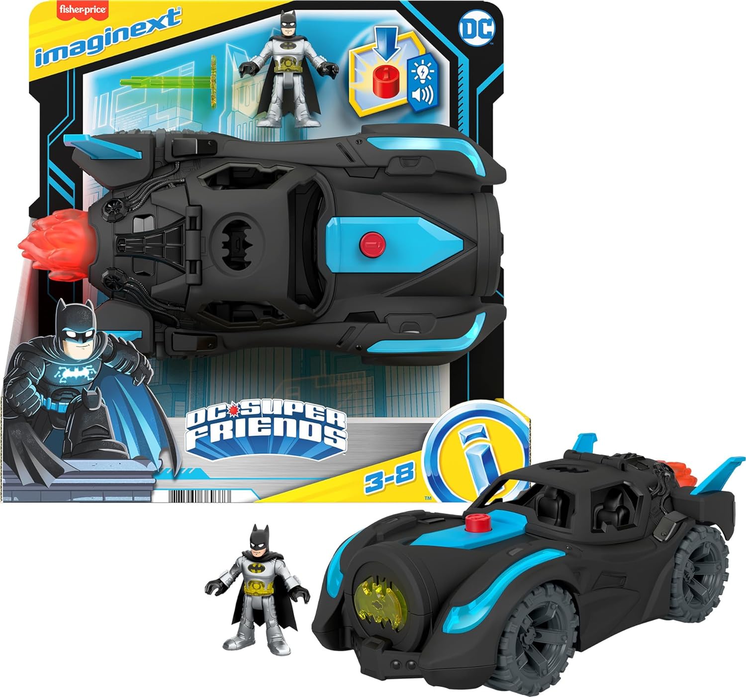 Imaginext® DC Super ™ Işıklı Ve Sesli Batmobil™