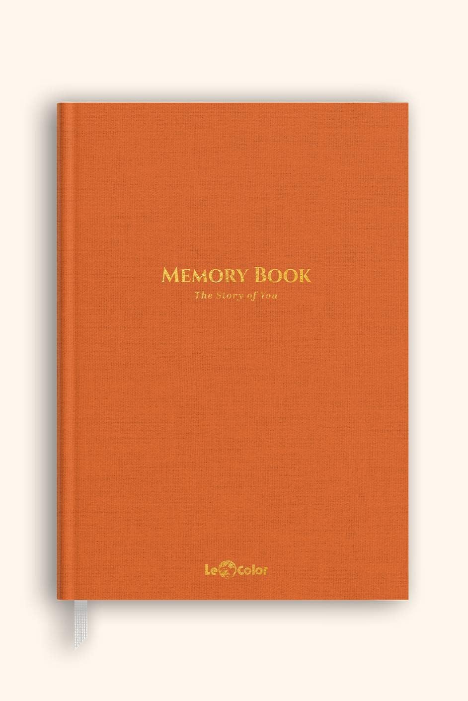 Memory Book Keten Hatıra Defteri Altın Kenarlı Anı Albümü Turuncu