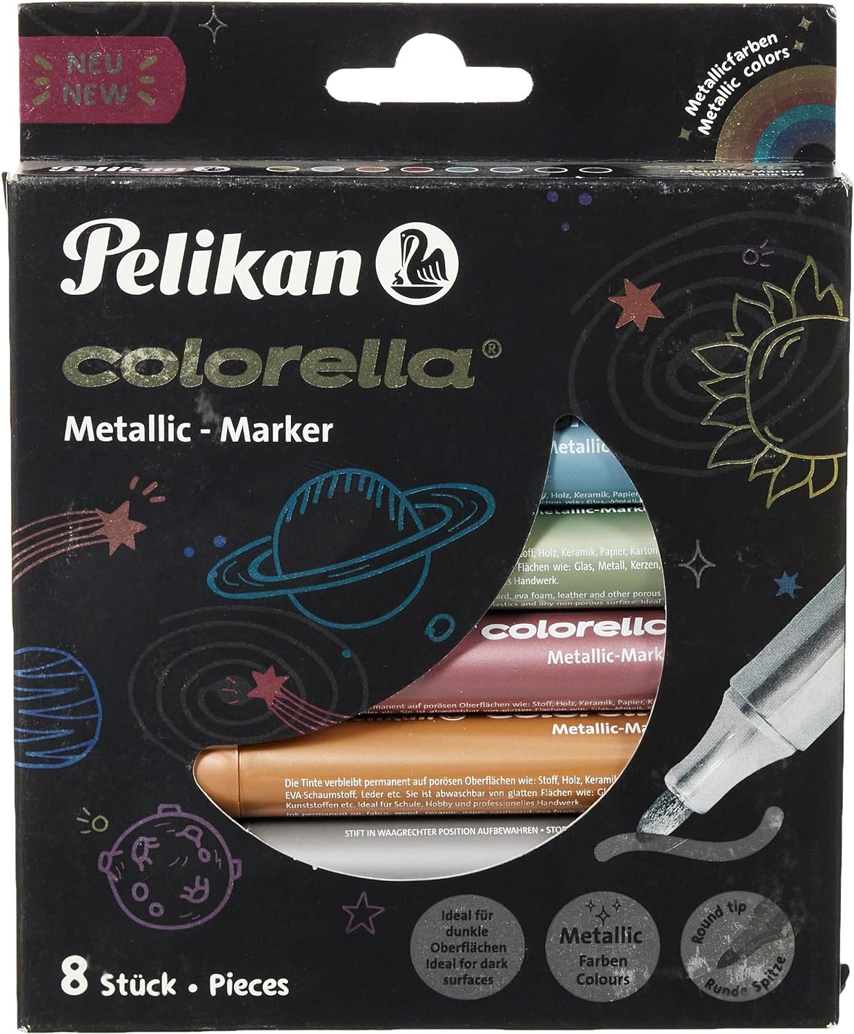 Colorella Metalik 411 Keçeli Kalem 8li Kutu