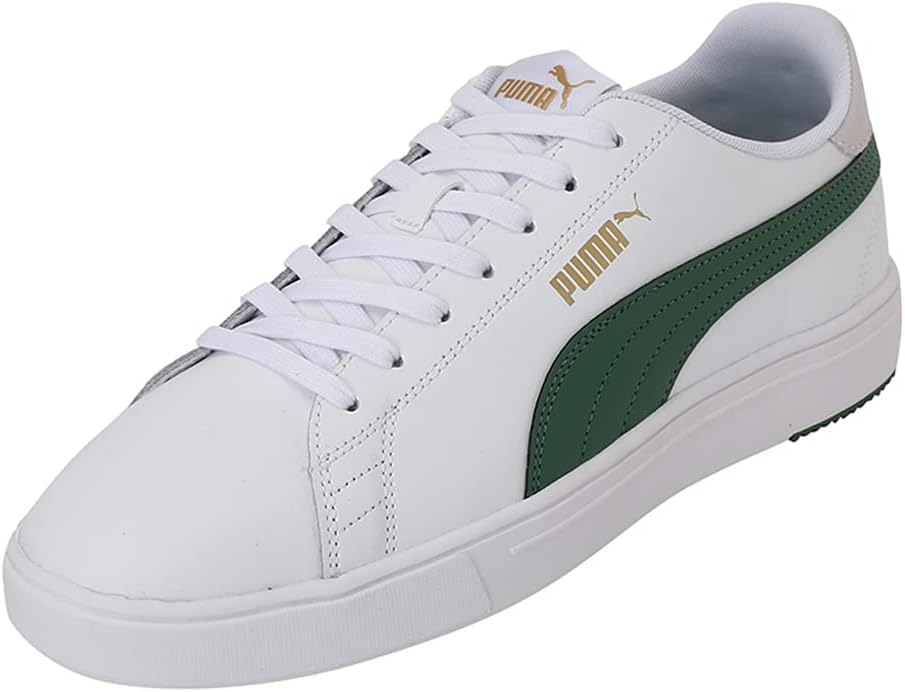 Serve Pro Lite Trainers Unisex Yetişkin Spor Ayakkabı,  White-Deep Forest- Team Gold, 44.5