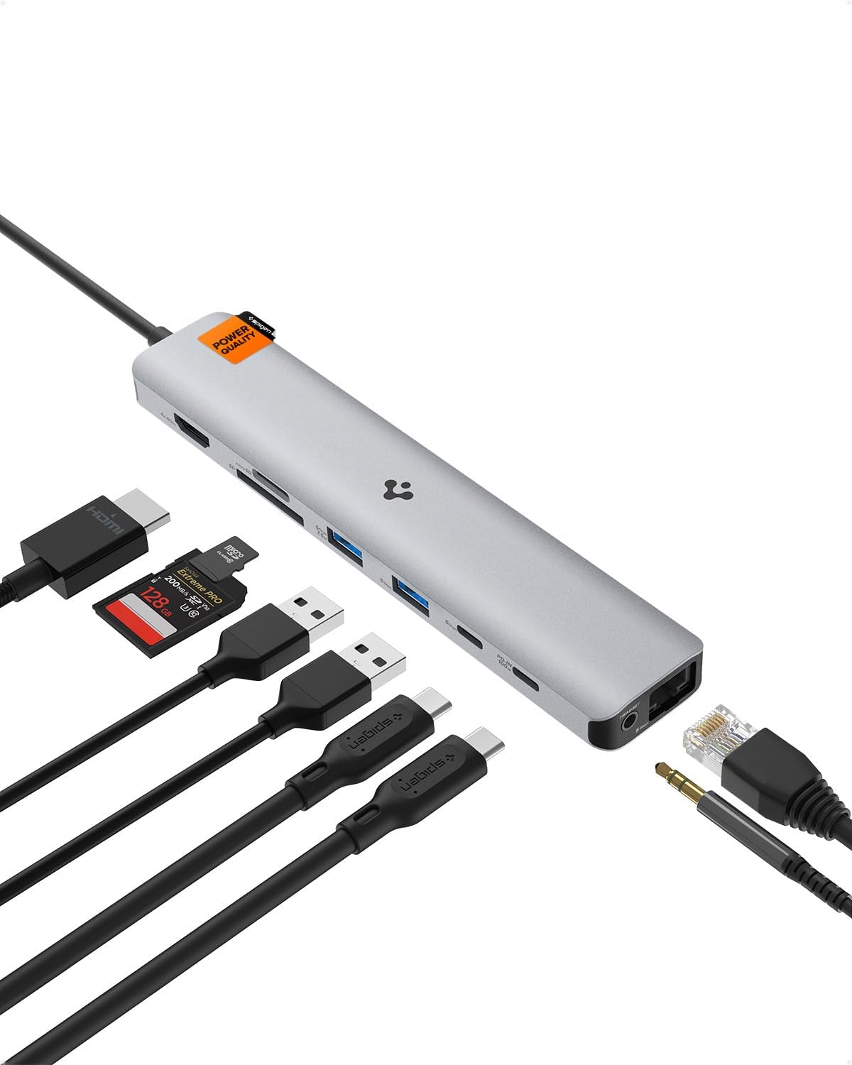 ArcDock 85W PD 3.0 / 9 in 1 USB-C Multi Hub / Çoklayıcı / Dönüştürücü Şarj Cihazı 9 Port / 4k 60hz / Ethernet 1Gbps / Macbook Space Gray PD2306 - ACA06388