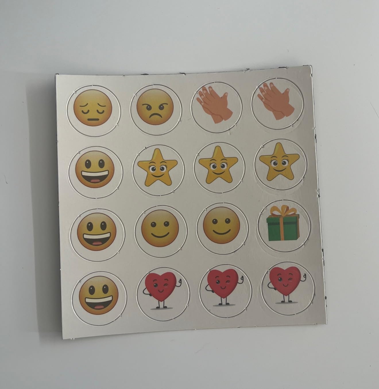 Manyetik Sticker Mıknatıslı Emoji Sticker Gülen Yüz Sticker Gülenyüz Yıldız kalp hediye alkış 160 adet