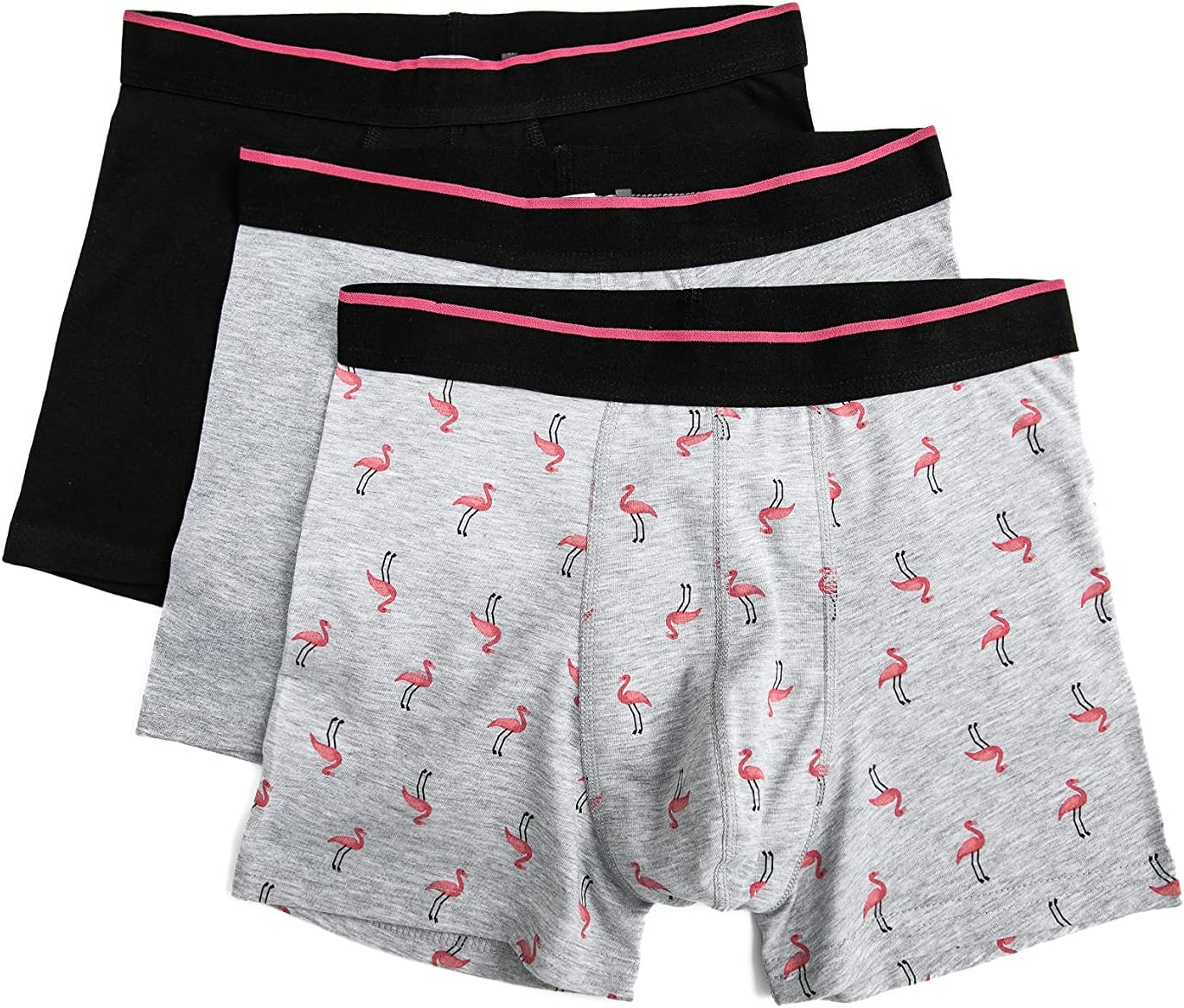 3'lü Boxer Seti Flamingo Baskılı