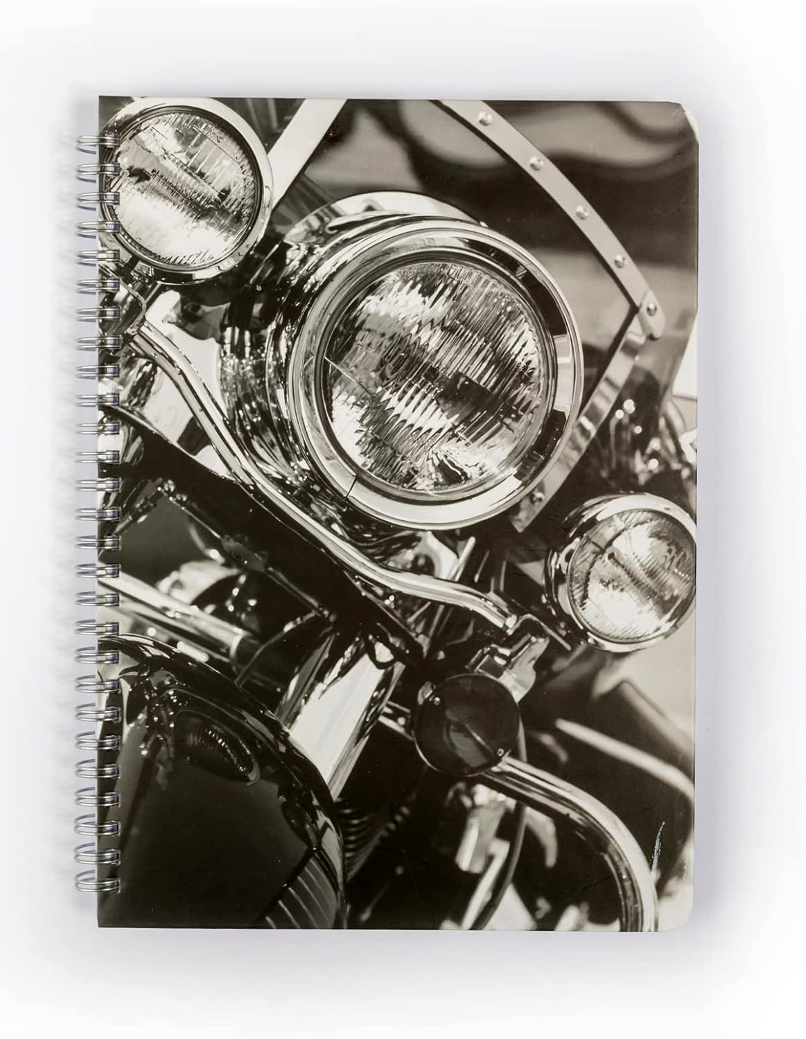 , Lotus 17x24 cm Chopper Desenli Sert Karton Kapaklı Defter, 96 Yaprak, Çizgili, Double Metal Spiral