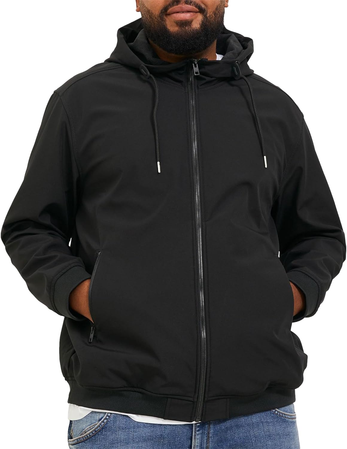 JJEBASIC SOFTSHELL HOOD NOOS PLSDış GiyimErkek