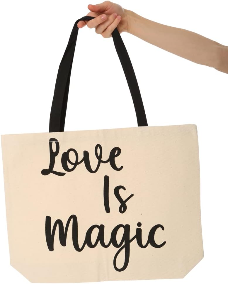 Love İs Magic Baskılı Kalın Kanvas Kumaş