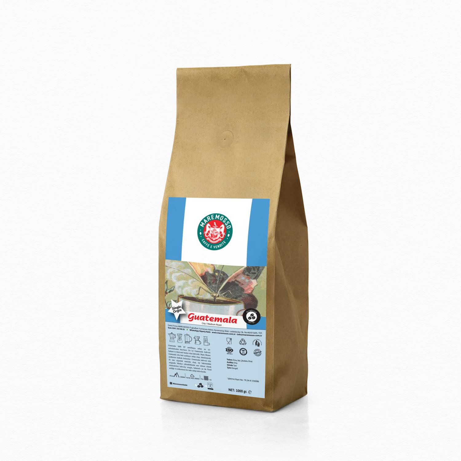 Guatemala huetenango Grain Pro Çekirdek Filtre Kahve 1 Kg. Çekirdek Öğütülmemiş