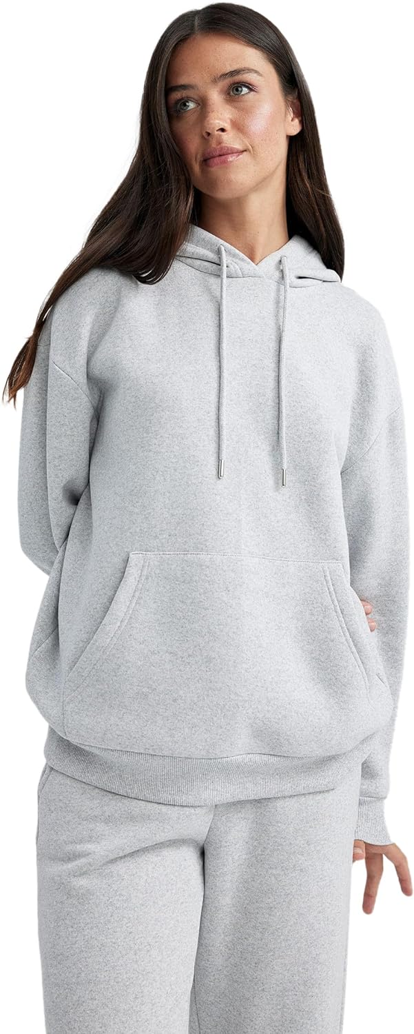 Kadın Relax Fit Kapüşonlu Sweatshirt