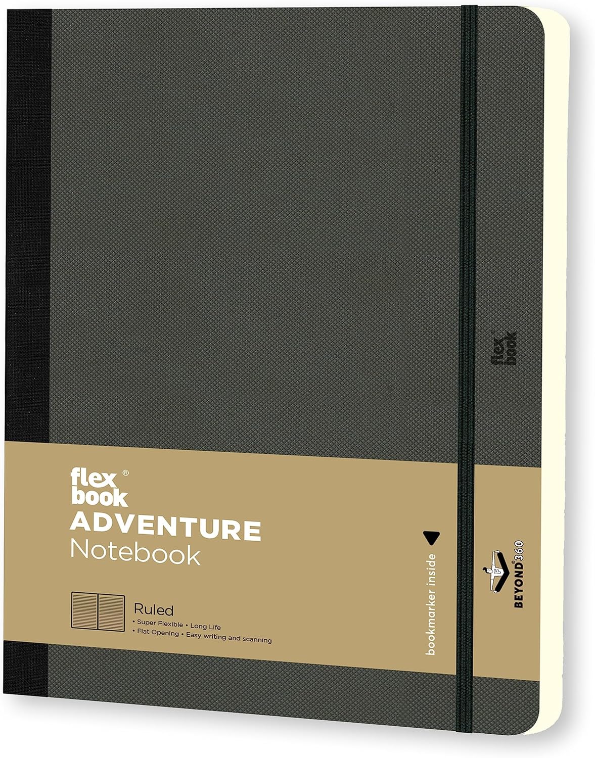 Flexbook 64 Özel Seri Adventure Esnek book, 17X24 Off-Black Çizgili 192 Sayfa, 85g