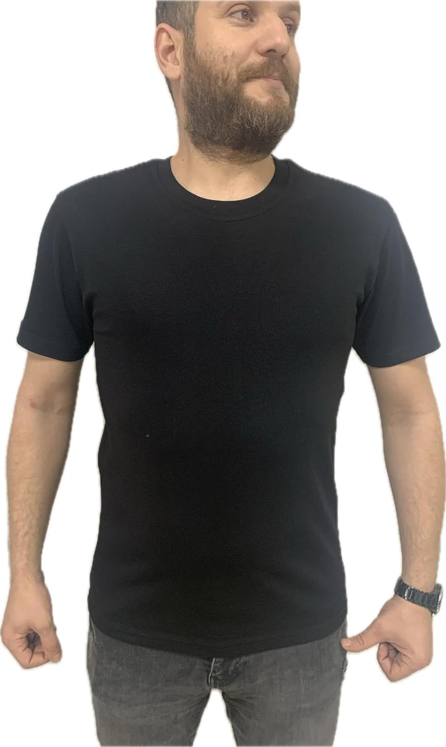 ist- Basic Tshirt Yuvarlak Yaka Erkek Süprem Kumaş Kısa Kollu Rahat Giyim