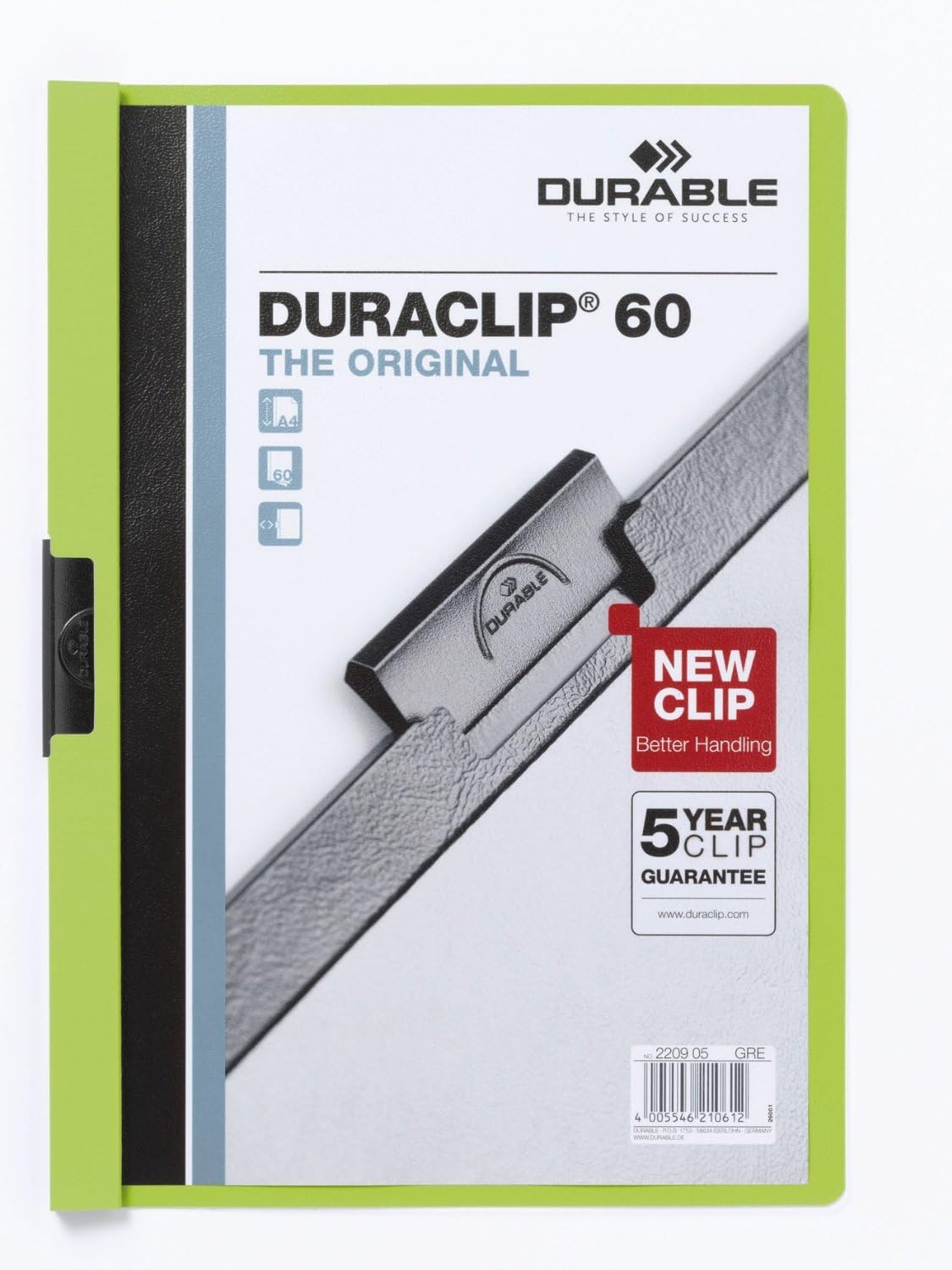 Durable 2209 Duraclip, Yeşil, 1 Adet