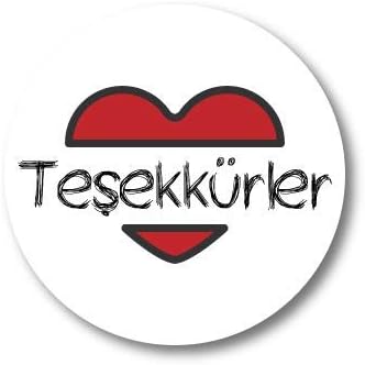 Teşekkürler Etiket 3x3 cm 20 Adet