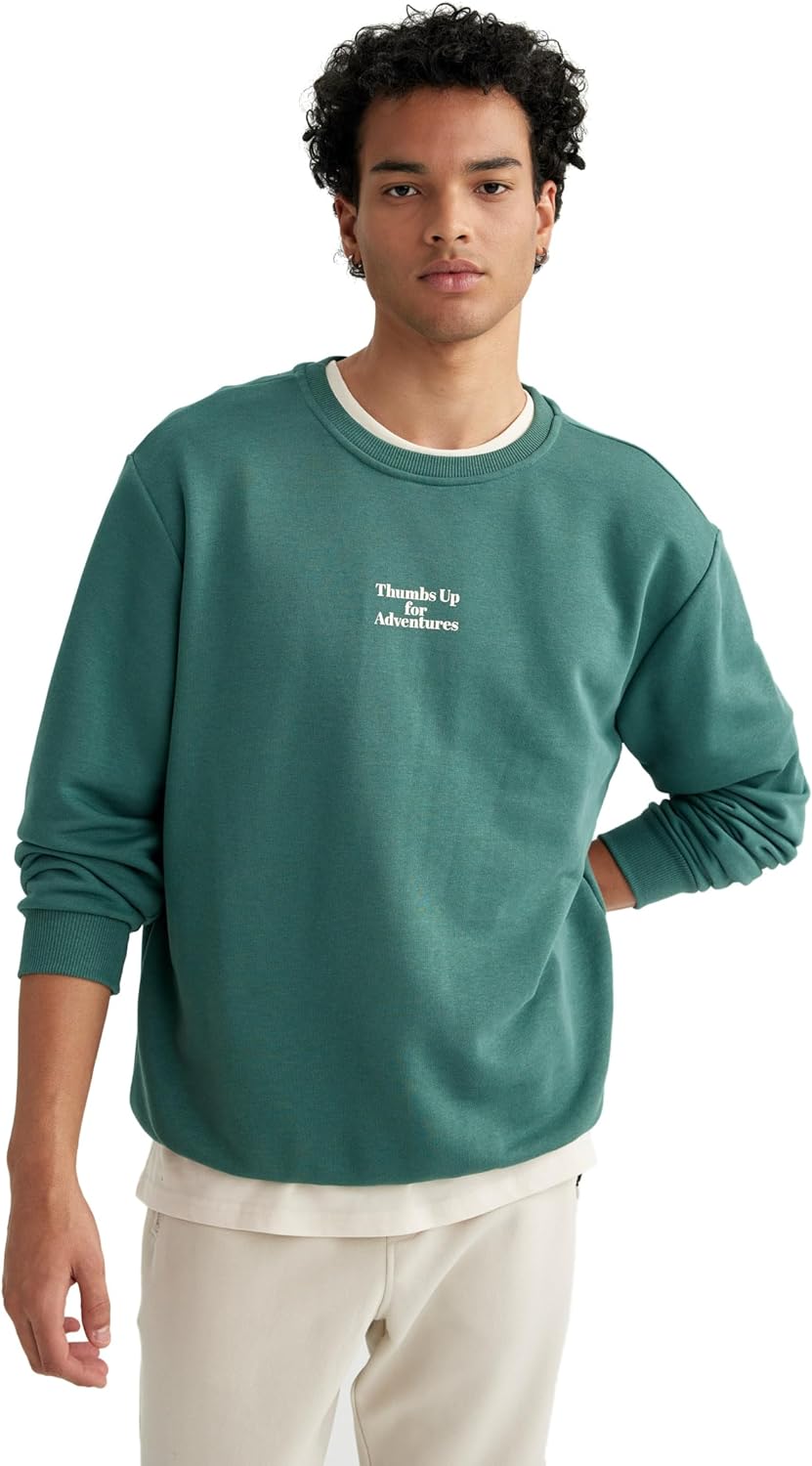 Erkek Regular Fit Bisiklet Yaka Sweatshirt