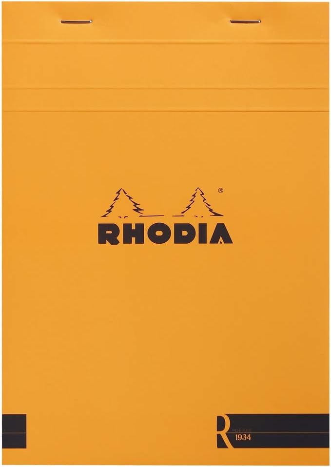 Rhodia Çizgili İki Renk Kapaklı Bloknot, Turuncu, 148x210 mm