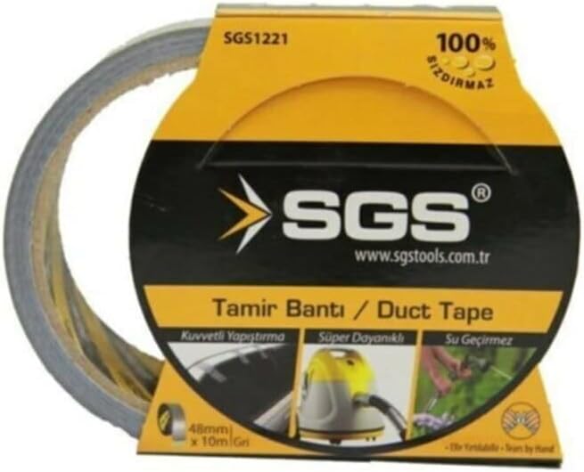 Sgs Tamir Bandı Gri 10mt 48mm