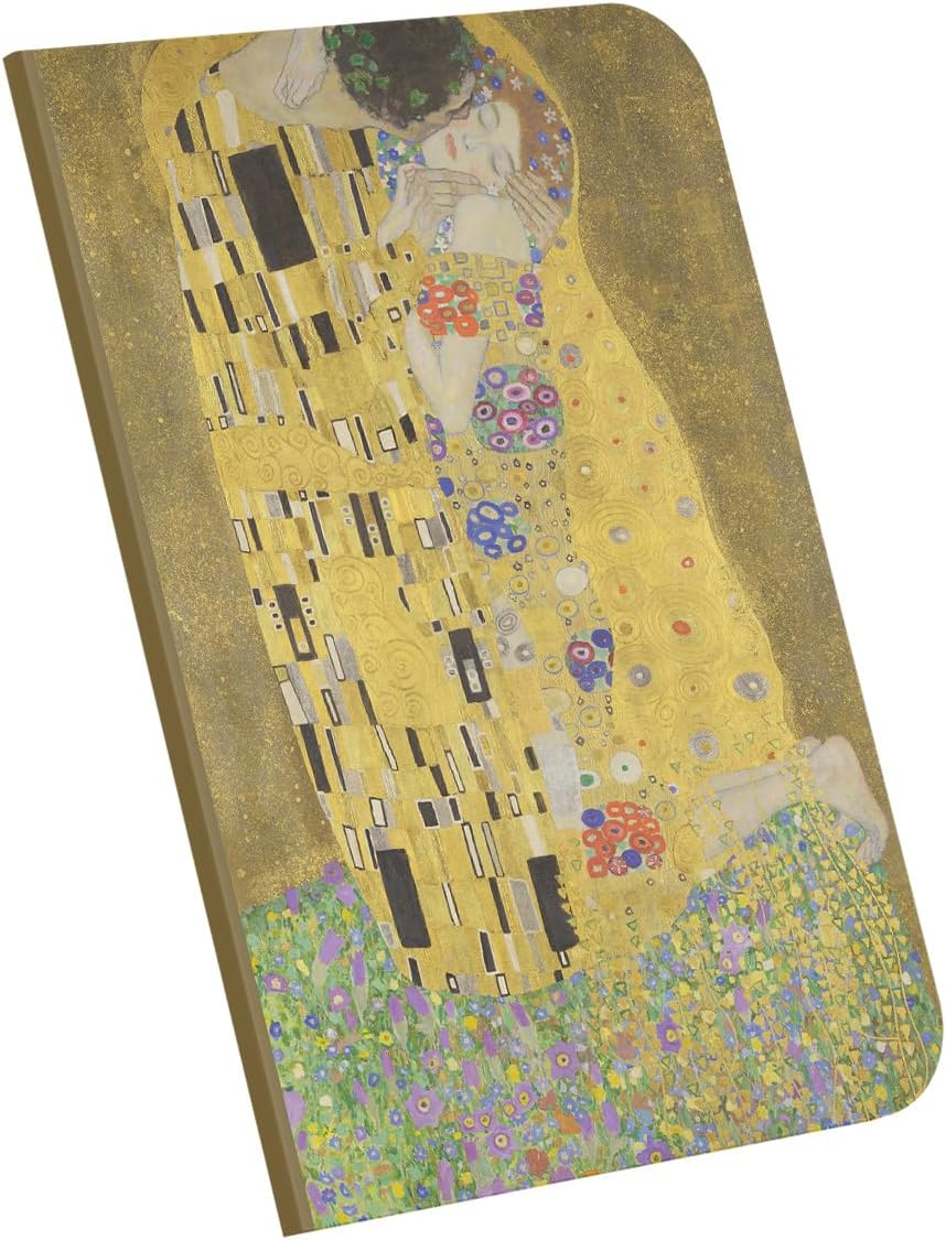 The ,  Klimt 1907-08, A4 Defter VII, Çizgisiz, Toplam 64 Sayfa, Tel Dikiş, Esnek Kapak, Oval Kenar, Tuval Doku, 60 gram, Sarı Krem Renk, 21x29,7x0,5cm