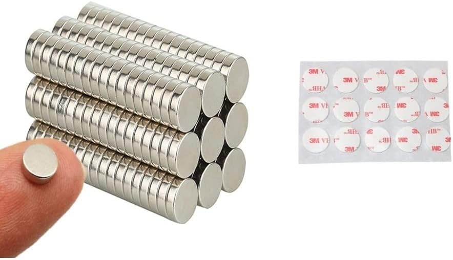 Yapışkanlı Yuvarlak Neodyum Mıknatıs D10x3 mm Çap - 50 adet - Güçlü Neodyum Mıknatıs Magnet