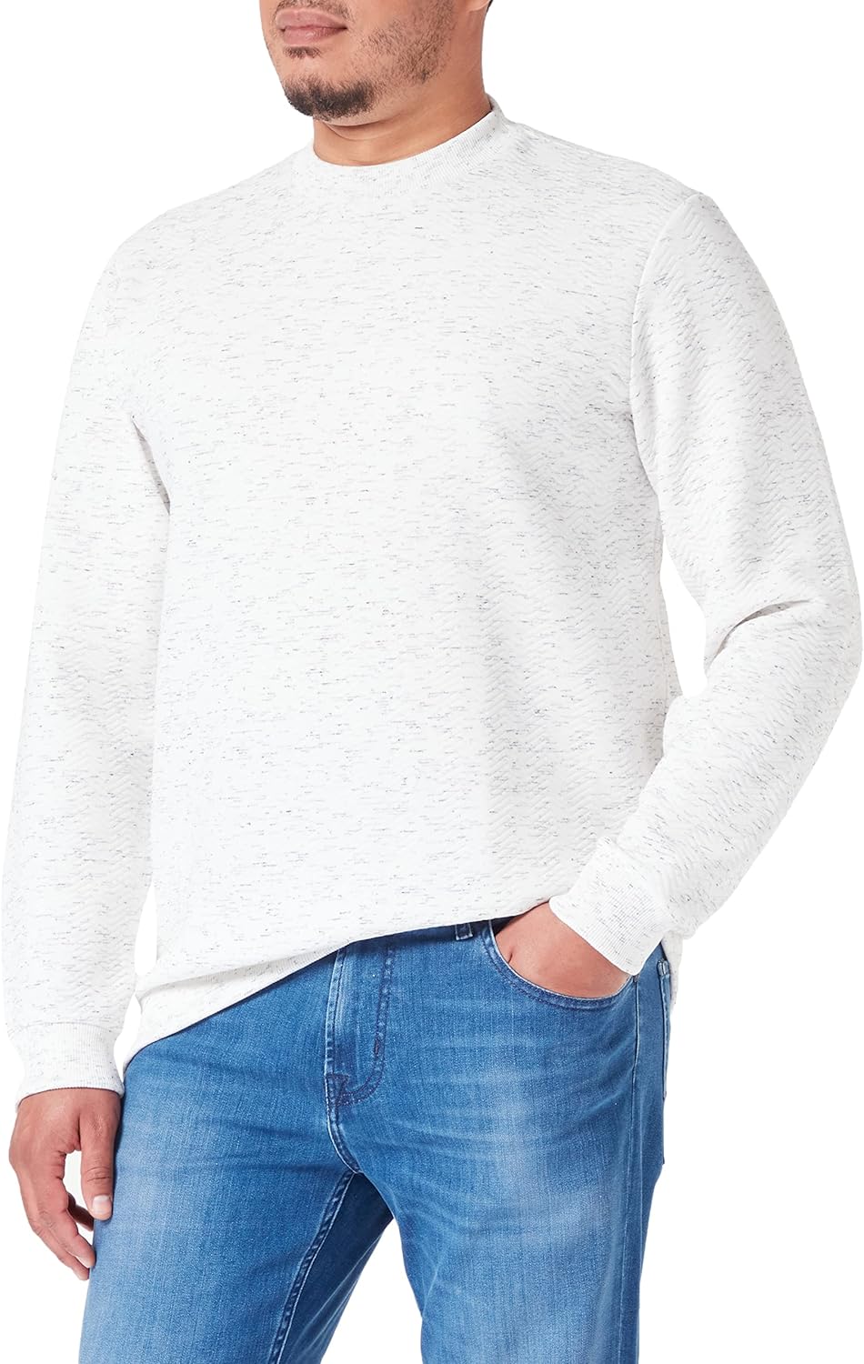 Jakarlı Sweatshirt Bisiklet Yaka