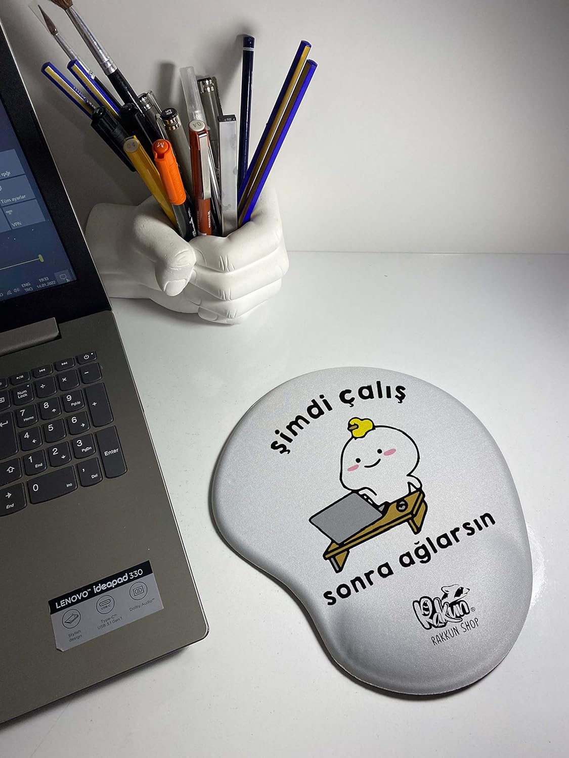 - Şimdi Çalış Sonra Ağlarsın Bilek Destekli Mouse Pad