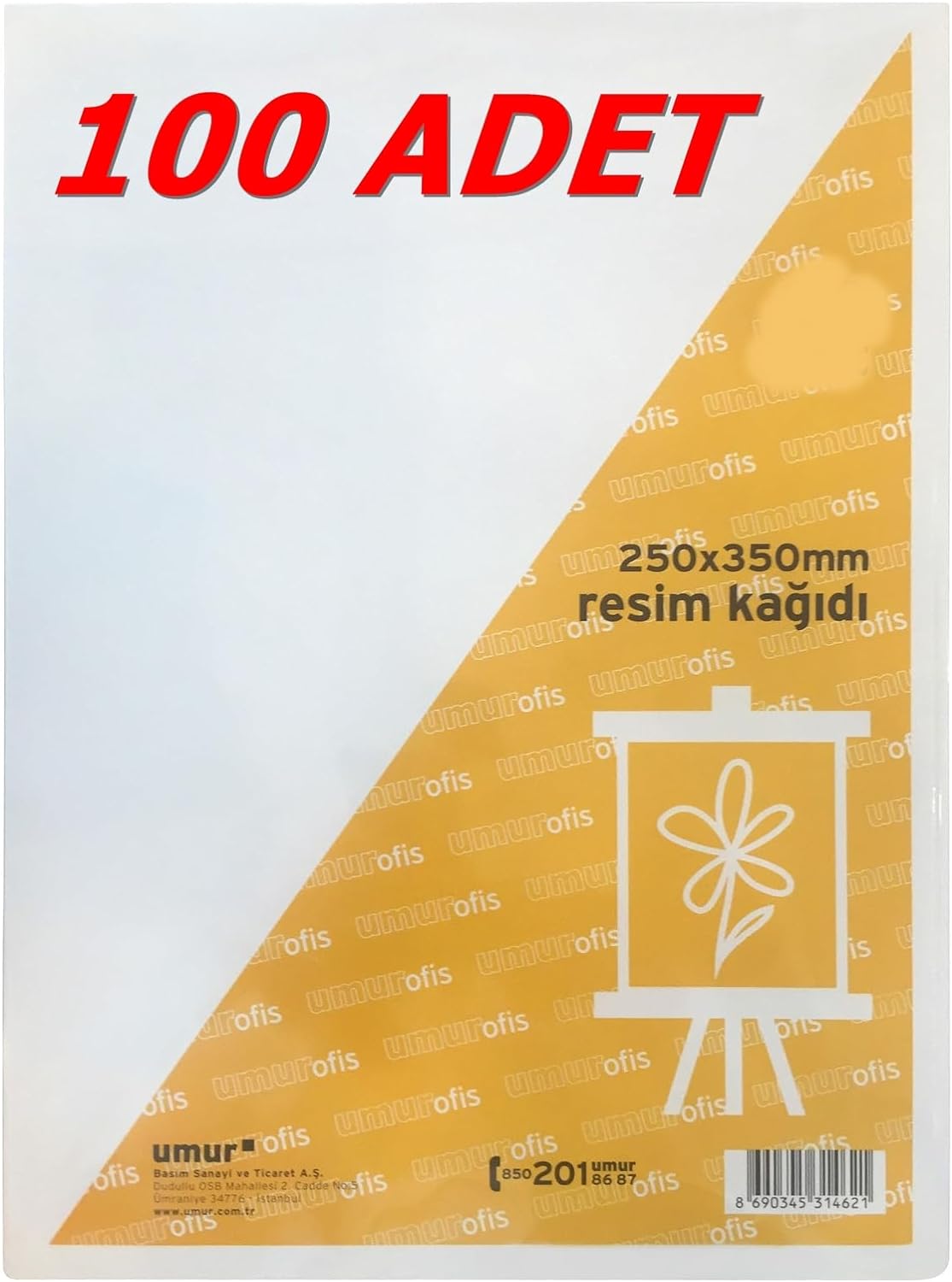 25X35 CM RESİM KAĞIDI 100 ADET 120 GR