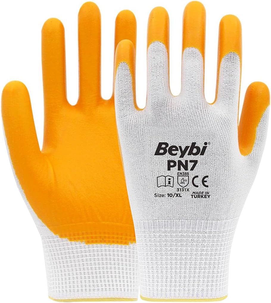 Beybi PN7 No:9 Sarı Nitril Eldiven