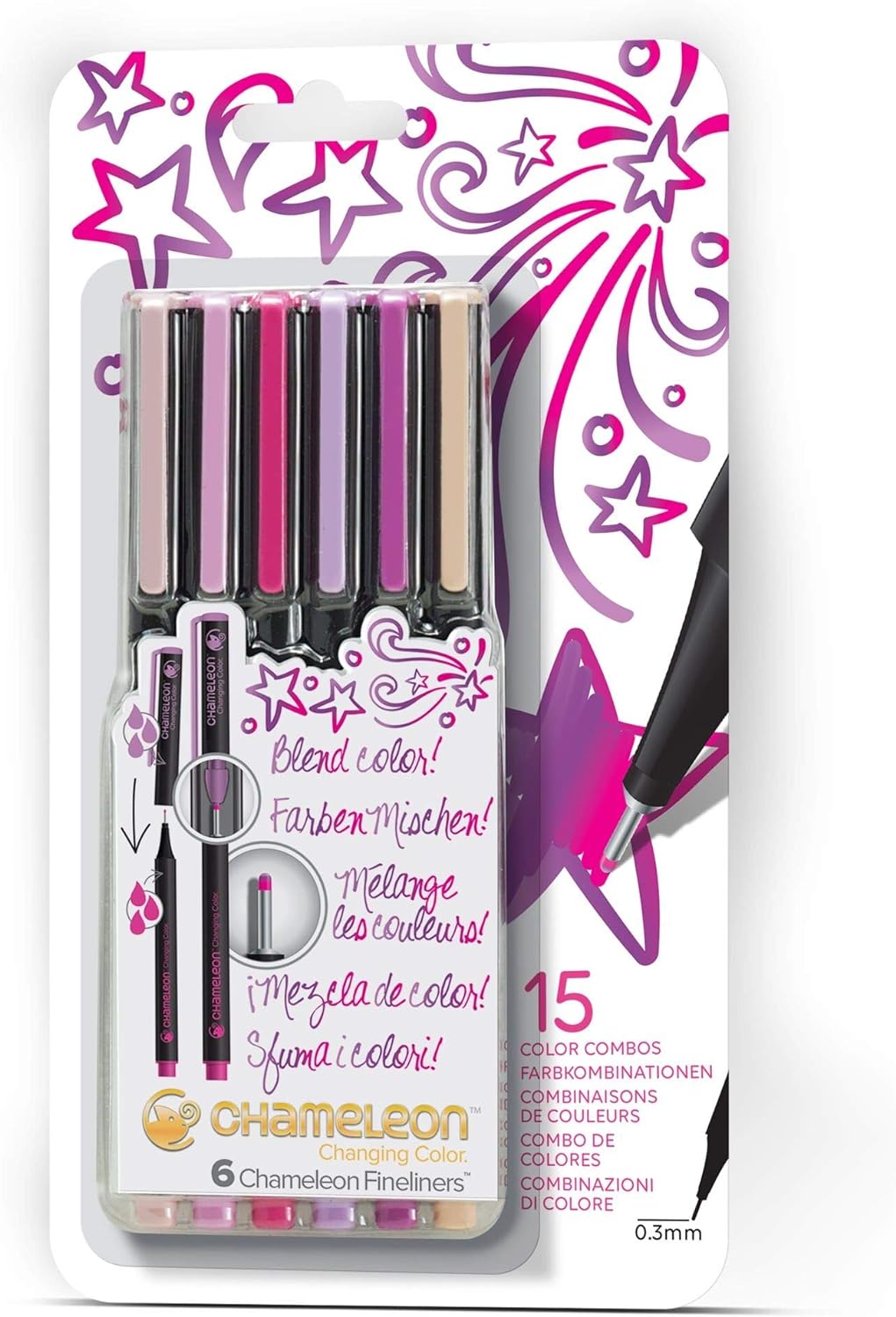 Fineliner 6-Pen Fineliner Kalem, Floral Colors Set - Çiçek Renkler