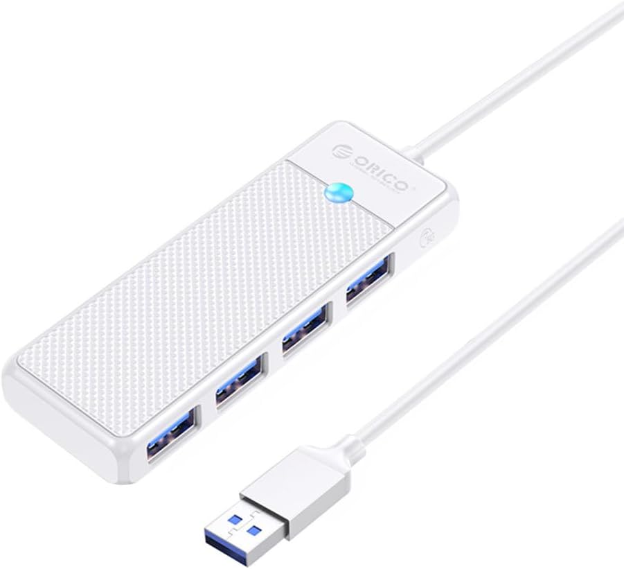 4 Portlu USB 3.0 Yüksek hızlı 5Gbps HUB Çoklayıcı Beyaz