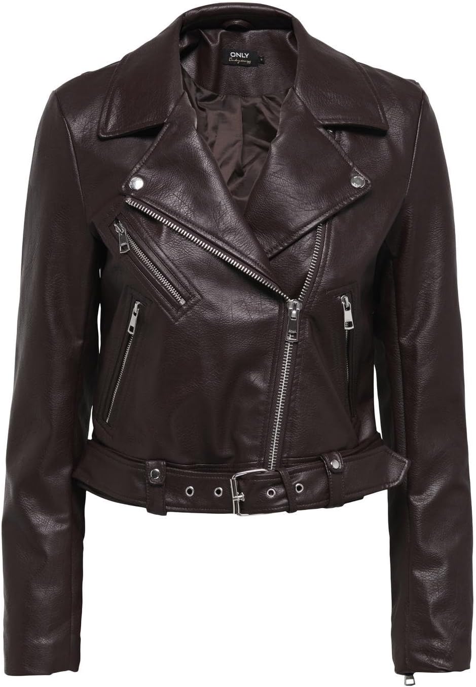 Kadın ONLNEWVERA FAUX LEATHER BIKER OTW Dış Giyim, Siyah, S