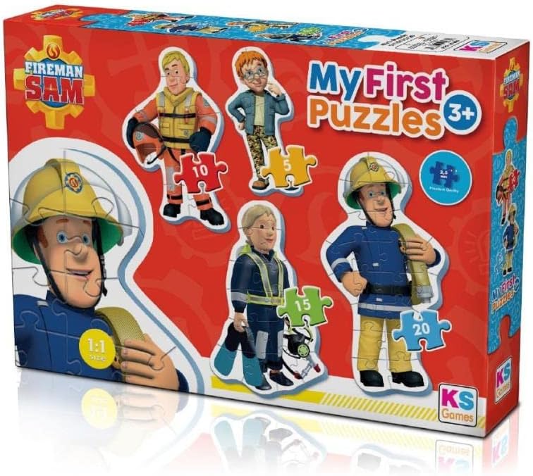 KS Baby Puzzle Fireman Sam My First Puzzle 4 in 1 Çerçevesiz