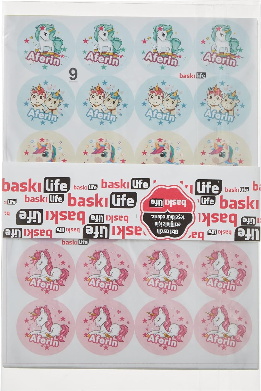 Baskı Life Sevimli At Aferin Ödev Sticker Etiket 210 Adet