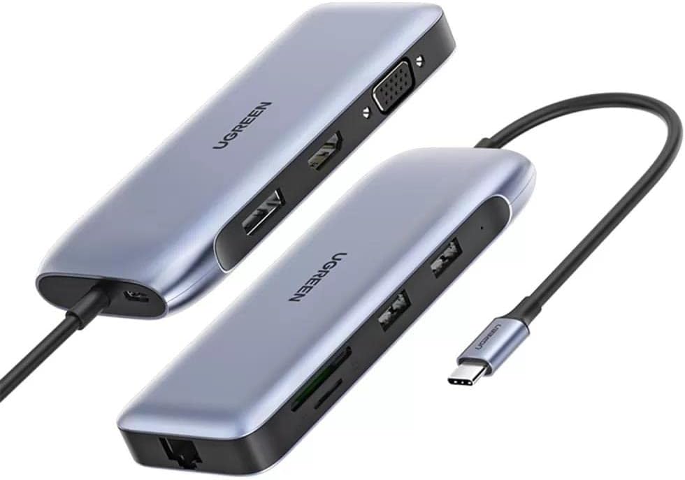 Type-C to USB 3.0 HDMI VGA DisplayPort RJ45 TF SD PD Dönüştürücü Adaptör