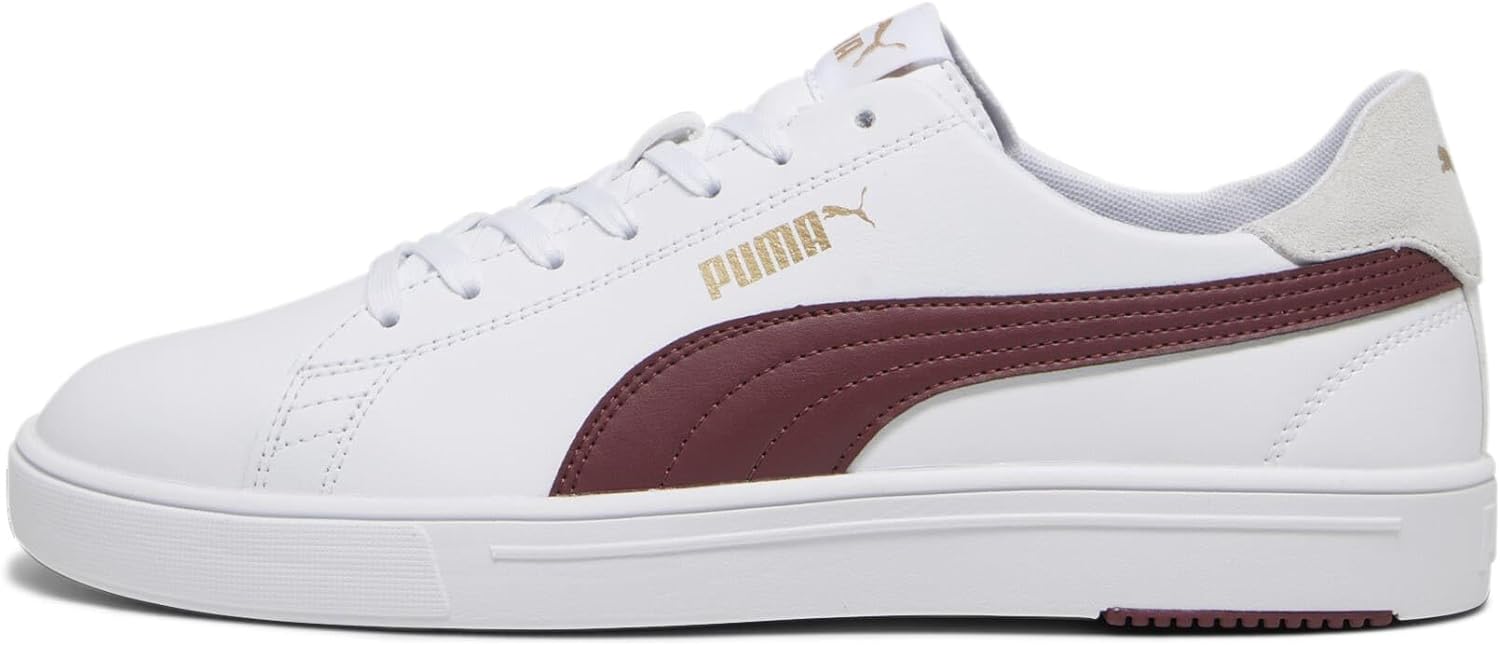 Serve Pro Lite Trainers Unisex Yetişkin Spor Ayakkabı, White-Dark Jasper-Gold, 43