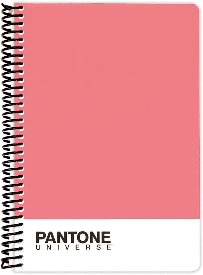 Pantone Universe A5 Boy Çizgili Spiralli Defter Pembe