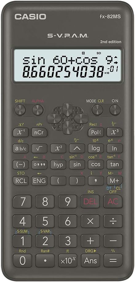 CASIO FX-82MS-2. VERSİYON 10+2 HANE BİLİMSEL FONKS