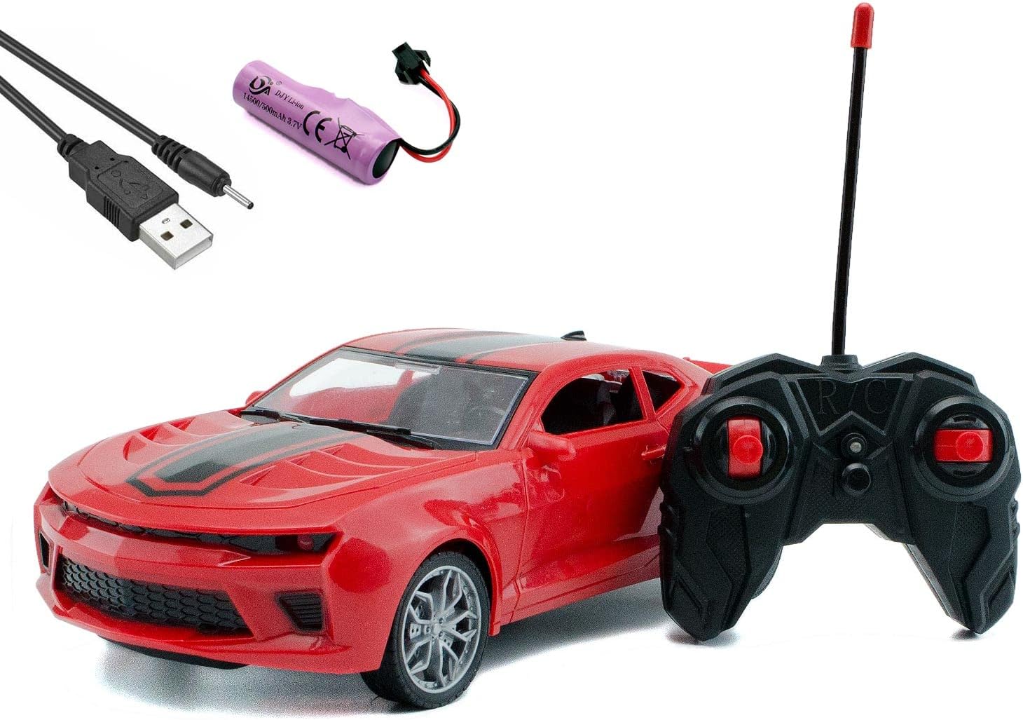 AP-78 Uzaktan Kumandalı Chevrolet Camaro Şarj Edilebilir Işıklı Spor Araba 26 Cm (Kırmızı)